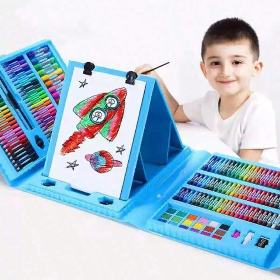 208pcs/Set Student Painting Tool Combination Set Paint Brush Watercolor Pen Washable (Pattern Accessories Color Random, Not Limited To The Styles In The Picture, Product Does Not Include Drawing Paper) Beginner Painting Set, Christmas Gift, Back To School Gift, Graduation Gift, School Supplies, Home Party Small Gift