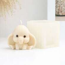Zhonghui Mold 3D可爱小象硅胶模具，适用于蜡烛制作、动物宝宝造型DIY、肥皂制作、树脂工艺品制作，可重复使用，烘焙模具，礼品装饰 - 大象 - 查看 5