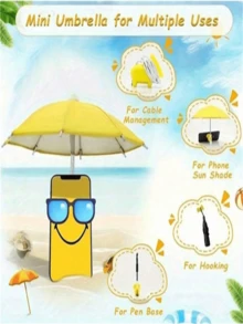 2pcs/Set Phone Sun Umbrella, Phone Anti-UV Sun Umbrella - Universal Adjustable Cute Pig Suction Cup Holder, Outdoor Phone Sun Shade, Outdoor Anti-Glare Phone Stand Sun Visor, Travel Essential - Multicolor - View 11