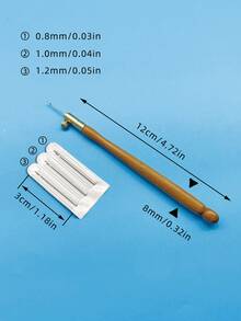 3pcs Embroidery Crochet Hook Set, Multi-Purpose Crochet Tool Kit Suitable For Handcraft, Beading Projects, DIY Jewelry Making And Sewing - French Crochet - View 6