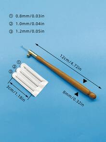 3pcs Embroidery Crochet Hook Set, Multi-Purpose Crochet Tool Kit Suitable For Handcraft, Beading Projects, DIY Jewelry Making And Sewing - French Crochet - View 7