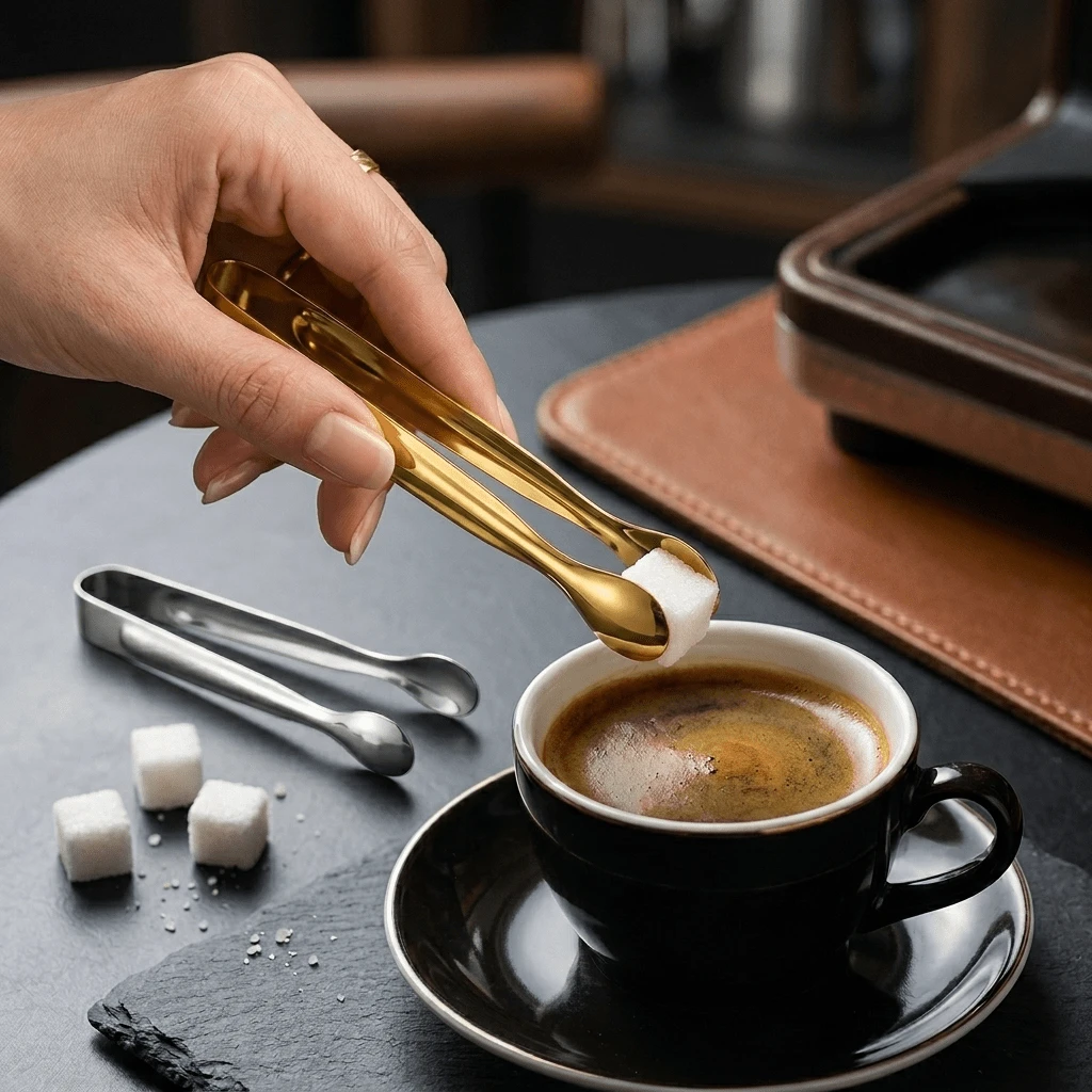 1/3件装迷你不锈钢金/银色糖夹、冰夹、糖果夹、小茶点夹，派对下午茶必备 - - - 查看 1