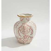 1pc Red And White Porcelain Vases, Retro Home Decoration Vases, Adding French Country Elegance To The Home, Gifts, Home Decoration Ornaments, Flower Arrangement Art - Đỏ và Trắng - Xem 9