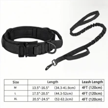 iDestry Heavy Duty Military Dog Collar And Leash Set, With Handle And Metal Buckle, Suitable For Small, Medium And Large Dogs - Multicolor - View 15