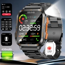 GAWSUG 2026 Men's Smanrt Watrch With Built-In 430 MAh Battery, 1.95 Inch HD Full Touch Display, Wireless Call Answering, Message Remninder, LED Flashighnt,100+ Sport Modes, Multiple Dials, Weather, Music Control - View 9