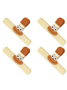 1/2pcs Cute Cartoon Snack Clip, Multifunctional Food Sealer, Moisture-Proof Storage Clip, Suitable For Kitchen, Office, School - Plastic Food Bag Sealer Clip, Household Kitchen Storage Accessories - Multicolor - View 13