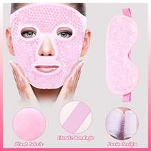 Gel Eye Mask And Facial Ice Compress - Unisex, With Cooling Gel Bead Sleep Patch, Suitable For Under Eye Area, Adjustable Facial Bandage, Gel Ice Pack - Multicolor - View 5