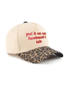 1pc Outdoor Embroidered "Charge It To My Husband" Adjustable Baseball Cap, Fashionable Versatile Sun-Shading Hat For Spring/Autumn Travel, Suitable For Men, Y2K Style - Baseball Cap - View 3