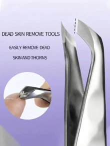 1pc Russian Stainless Steel Cuticle Nipper, Slanted Blade Design, Suitable For Professional Trimming, Sharp Cutting Edges, Manicure, Removing Cuticles, Showcasing High-End Minimalist Style. - Silver - View 2