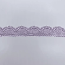 Dây ruy băng ren thêu - Dài 3 thước Anh, rộng 0,82 inch, họa tiết hoa nửa hình tròn viền đơn, nhiều màu sắc dùng cho quần áo và đồ thủ công - Trắng, Đỏ, Đen, Hồng đào, Đỏ tía, Mơ, Xám, Xanh nhạt, Xanh lá cây, Tím nhạt - Nhiều màu - Xem 7