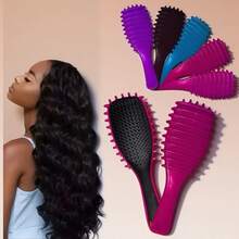 Kit Of 3 Hair Brushes For Defining Curls And Finishing Curly, Wavy, And Coily Hair - 隨機顏色 - 查看 7