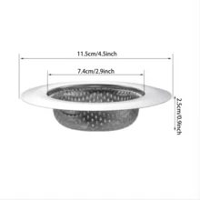 Saringan Wastafel Dapur 1 Buah - Baja Tahan Karat, Pinggiran Lebar, Diameter 2 Inci – 4,5 Inci - Beraneka warna - View 8