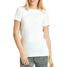 Women's 95% Cotton T-Shirts Crew Neck Classic Fit Short Sleeve T Shirt Tee Tops Regular Size, Basic Layering Top Women's Cotton Workout Crew-Neck Short Sleeve Breathable Casual Athletic Yoga Summer Tops Basic Tee Activewear - 白色 - 查看 5