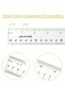 30cm Transparent Ruler, Learning Supplies, Stationery, Student Supplies, High School, Middle School, Office Supplies, Suitable For Valentine's Day, Wedding, Birthday, Back To School, Mother's Day - A - View 8