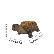 1pc Realistic Turtle Shaped Planter; Brown And Gray Textured Resin Turtle Shaped Planter, Realistic Turtle Shell Detail Simulated Succulent Plant Pot Sculpture, Country Style Animal Plant Display Rack, Suitable For Yard, Lawn, Patio, Spring And Summer Outdoor Backyard Landscape Decoration And Gift - One Size - View 4