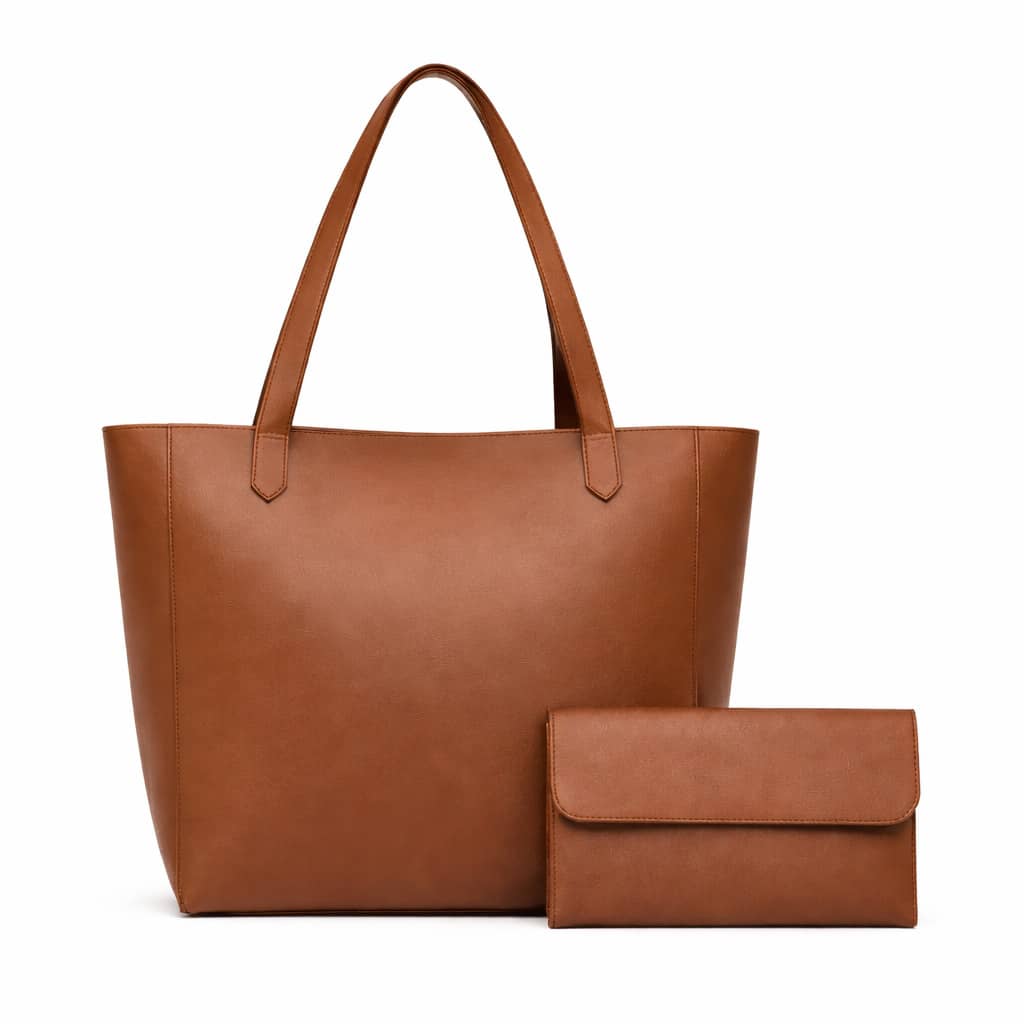 STC SANTUCCI Kit Bolsa Feminina Grande London e Carteira em Courino