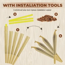 50/100/200 Pack 110mm Extra Large Pre-Rolled Cones, Brown Cigarette Rolling Paper With Sealing - Multicolor - View 5