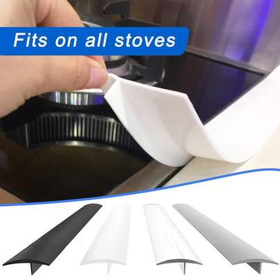 1pc 63cm/24.8in Silicone Caulk Filler - Soft Heat Resistant Stove Countertop Sealing Strip, Suitable For Covering Kitchen Stove, Countertop, Oven, Lid, Table And Gaps