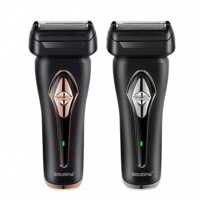 1pc USB Rechargeable Electric Shaver, Men's Dual Mesh Shaver, Floating Shaving Head, Sideburns Trimmer