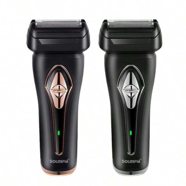 1pc USB Rechargeable Electric Shaver, Men's Dual Mesh Shaver, Floating Shaving Head, Sideburns Trimmer