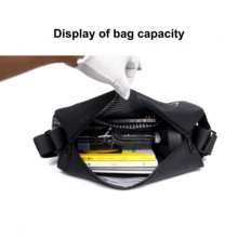 Men's Minimalist Horizontal Crossbody | Sleek Daily Commute Bag - Multicolor - View 9