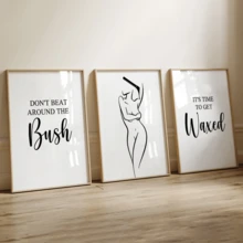 3件套“直言不讳”蜡墙饰，人体蜡帆布画，名言，海报，绘画，美容师装饰画，无框墙饰，适用于家居装饰，房间装饰，卧室装饰，客厅装饰，浴室装饰，墙面装饰，可选带框墙饰。 - A - 查看 4