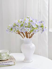 1/4/8 piezas Flores de jazmín artificiales, 40cm, Flores falsas para pared, sala de estar, dormitorio, boda, decoración de fiesta, relleno de mesa, hogar, decoración de escritorio, cocina, boda, centro de mesa, oficina, jardín, exterior, casa, decoración de patio, adecuado para primavera, verano, otoño, invierno - Morado - Ver 7
