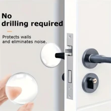 4 piezas Tope de puerta autoadhesivo transparente con amortiguación de golpes | Diseño de reducción de ruido, apto para el hogar y la oficina, fácil instalación, material de plástico reutilizable - A - Ver 10