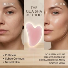 1 PCS Gua Sha Facial Tool,Facial Gua Sha Scraper,For Face Eye Neck Anti-Aging Slimming & Firming,Gua Sha Facial Tools,Heart Shape Resin Massage Tool For Face & Neck, Ergonomic Jawline Sculpting Board, Home Spa Beauty Tools, Travel Essential For Daily Skin Care Routine - Pink - View 4