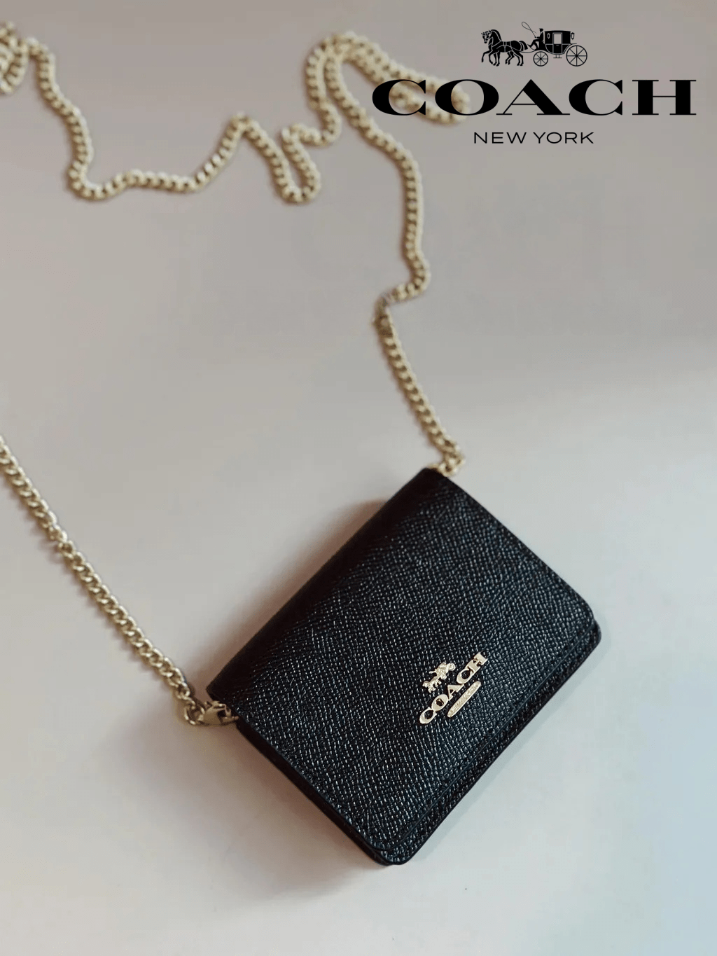 Coach Bolso bandolera, bolsos y carteras para mujer, billetera con cadena, bolso bandolera pequeño, adecuado para compras, viajes, casual, regalo para mujer