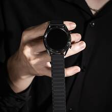 磁吸式表带，硅胶表带，18mm/20mm/22mm 智能手表表带，快拆腕带，可调节磁扣，男女通用，兼容 Galaxy Gear S2/S3/GT2/Fenix 5S Plus - 苜蓿 - 查看 2
