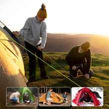 10个18厘米/7英寸铝合金帐篷地钉，户外露营钉，徒步沙滩遮阳帐篷钉 - 10件 - 查看 5