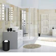Badezimmer Accessoire Sets - Kunststoff schwarz 6-teiliges Set - Übersicht 4