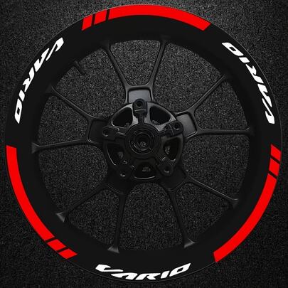 一套24张摩托车轮毂贴纸 - 防水、创意彩色轮胎贴纸，适用于街头摩托车、汽车贴纸