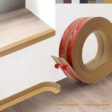 1pc 3 Meters X 2cm Self-Adhesive Wall Corner Protector, Yellow Oak Wood Grain Soft Wall Corner Edge Guard, Cabinet Edge Protector - C - View 8