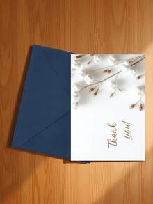 1pc Refreshing "Thank You!" Greeting Card/Natural Cotton Healing Gratitude Card, Suitable For Thanking Friends, Family, Holidays And Various Occasions, Practical And Decorative. (Includes 1 Card/1 Envelope, 4.3" X 6.3") - Style a - View 19