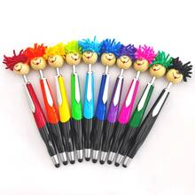 Bộ 3/5 bút bi bấm nút hình nhân vật hoạt hình 3D, bút bi đầu búp bê nhồi bông dễ thương, bút bi đầu lau nhà - Bút bi bấm nút viết hình tóc bông xù ngộ nghĩnh, bút ký tên đa chức năng cầm tay, bút bi bấm nút cảm ứng điện dung hình đầu lau nhà với khuôn mặt cười biểu cảm của búp bê hoạt hình. - Nhiều màu - Xem 5