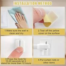 Móc treo rèm, móc treo không cần khoan cho thanh rèm. - Nhiều màu - Xem 7