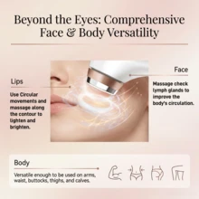 Heated & Cooled Eye Massager, Constant Temperature Heating, Quick Freezing, Eye Massage Device, Eye Care Instrument, Promotes Blood Circulation, Enhances Absorption Of High-End Skincare Products. Gift For Women - White - View 10