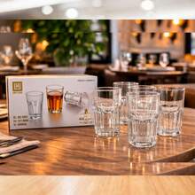 Set Of 6 400ml Glass Tumblers For Bar, Restaurant And Home - UNIK HOME - transparente - Ver 1