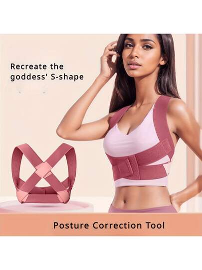 Women'S Posture Corrector Back Brace - Invisible Under Clothing, Adjustable Strap For Posture Improvement, Back & Everyday Use - No Battery Needed, Multiple Sizes Available - Ideal For Office, Gym, Travel - Back Support Belt, Back Posture Corrector, Seamless Design, Comfortable Fit, Office Workers, Discreet Design, Breathable Material, Office Professionals, Back Care Accessory, Professional Women, Gym Goers, Stylish Support, Construction, Fitness Enthusiasts