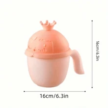 1pc Baby Shampoo Cup Bath Scoop Spoon Shower Crown Rinsing Cup, Baby Bath Supplies - Plastic Waterfall Style Bathing Pot With Handle For Gentle Hair Rinsing, Non-Electric Bathroom Accessory - Multicolor - View 4