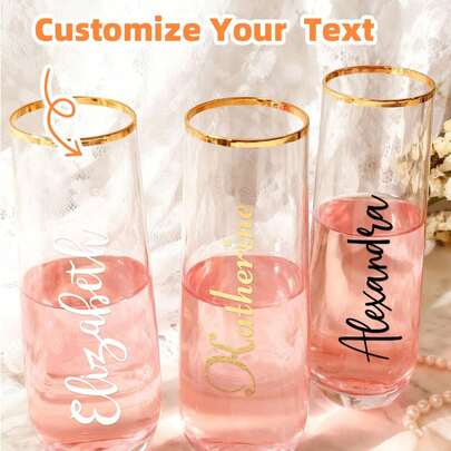 1-10 Peças Etiquetas Personalizadas com Nome, Adesivos Personalizados com Nome em Vinil, Adesivos Personalizados com Texto e Data, Adesivos com Nome em Caligrafia Feitos à Mão, Ideais para Presentes DIY, Presentes de Feriado e Suprimentos de Casamento. Adesivos de Nome para Vidro, Rolos, Balões, Decoração de Caixa de Presente, Caixa de Proposta para Damas de Honra, Lembrancinhas de Casamento, Multiuso, Decorativo, Autoadesivo, Estiloso, de Alta Qualidade, Colorido, Moderno, Artesanato Personalizado Único para Itens Essenciais de Casamento e Ambiente Acolhedor.