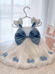 1 bộ váy công chúa cho thú cưng (mèo và chó) - Màu xanh hải quân - Xem 4