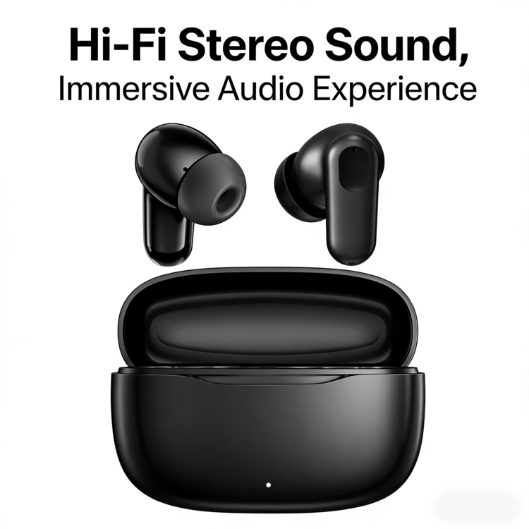 真无线蓝牙耳机 - 兼容苹果和安卓设备，内置麦克风，防汗，续航长达 24 小时 - 白色 - 查看 2