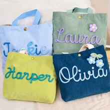 Personalized Name Handbag, Name Tote Bag, Party Gift, Birthday Gift, Mother's Gift, Outdoor Picnic Bag - Multicolor - View 10