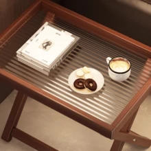 1 chiếc bàn phụ gấp gọn, khay ăn nhẹ cho ghế sofa phòng khách, bàn trà di động, bàn làm việc ngoài trời. - Bàn gấp bằng gỗ nguyên khối - Xem 8