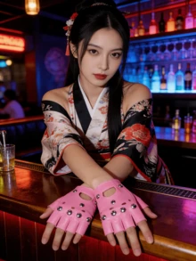 Găng tay hở ngón phong cách Gothic Punk - Thiết kế cổ tay buộc dây bằng da đính đinh tán, phù hợp cho múa cột/quán bar/tiệc rave, phong cách anime thẩm mỹ tối tăm, thời trang thay thế, văn hóa đen tối, phong cách Scene, Gothic công nghiệp, Gothic dễ thương. - Nhiều màu - Xem 6