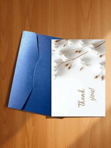1pc Refreshing "Thank You!" Greeting Card/Natural Cotton Healing Gratitude Card, Suitable For Thanking Friends, Family, Holidays And Various Occasions, Practical And Decorative. (Includes 1 Card/1 Envelope, 4.3" X 6.3") - Style a - View 22