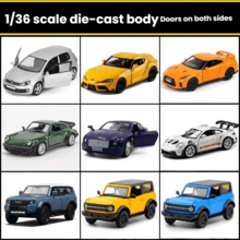 Burago 正品保时捷 911GT3RS、雪佛兰 Camaro、丰田、大众高尔夫 GTI、宾利欧陆 GT、日产 GT-R、迈凯伦 F1、福特野马、宝马 M5、兰博基尼 Aventador、合金玩具车、压铸模型车、逼真赛车、玩具车收藏、男孩礼物 - 彩色 - 查看 2